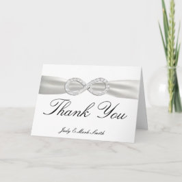 Carte de remerciements Mariage blanc Diamond Infin