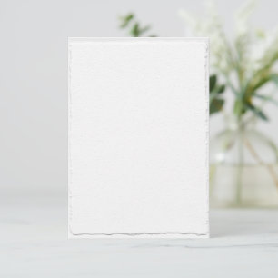 Carte De Remerciements Mariage blanc en papier détaché à la main simple
