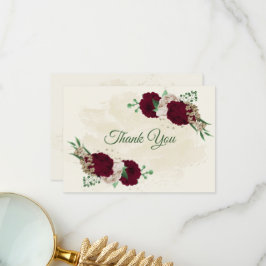 Carte De Remerciements Mariage botanique des fleurs de champagne de Bourg