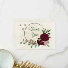 Carte De Remerciements Mariage botanique des fleurs de champagne de Bourg
