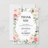 Mariage botanique géométrique rose pâle