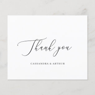 Carte de remerciements Mariage budget simple et él