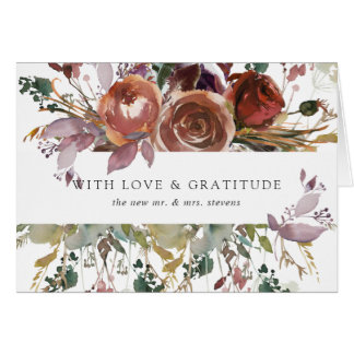 Carte de remerciements Mariage Butterum & Plum