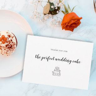 Carte De Remerciements Mariage Cake Designer boulangerie boulangerie