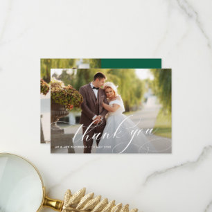 Carte De Remerciements Mariage calligraphié élégant