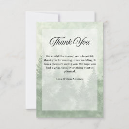 Carte De Remerciements Mariage campagnard minimaliste rustique de la pinè