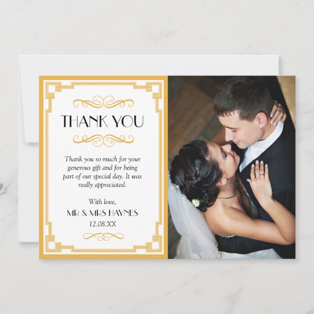 Carte de remerciements mariage, Carte Appartement  (Devant)
