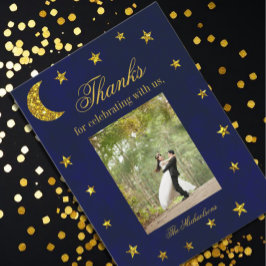 Carte De Remerciements Mariage céleste du ciel nocturne