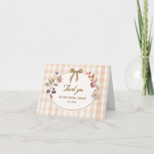 Carte De Remerciements Mariage champêtre 'Tombez amoureux' Shower nuptia