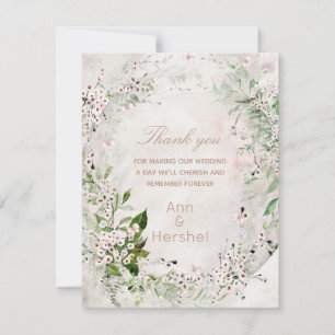 Carte De Remerciements Mariage Chuchotements & Rougissement
