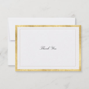Carte De Remerciements Mariage Classique Moderne Formel en Perle de Faux