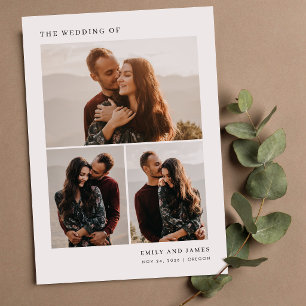 Carte De Remerciements Mariage Collage de Photos Amour et Remerciements