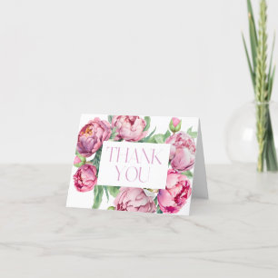Carte De Remerciements Mariage d'aquarelle rose pâle