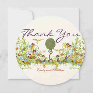 Carte De Remerciements Mariage d'arbre Art nouveau