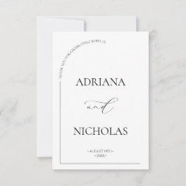 Carte De Remerciements Mariage d'arc simple formel