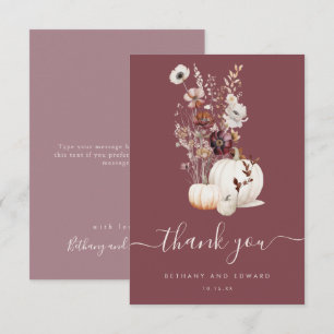 Carte De Remerciements Mariage d'automne de Bohême