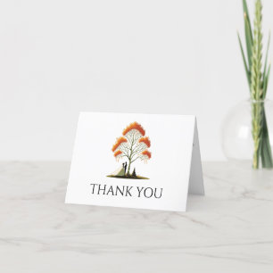 Carte De Remerciements Mariage d'automne vintage