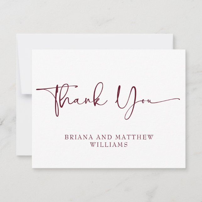 Carte de remerciements Mariage de Bourgogne (Devant)