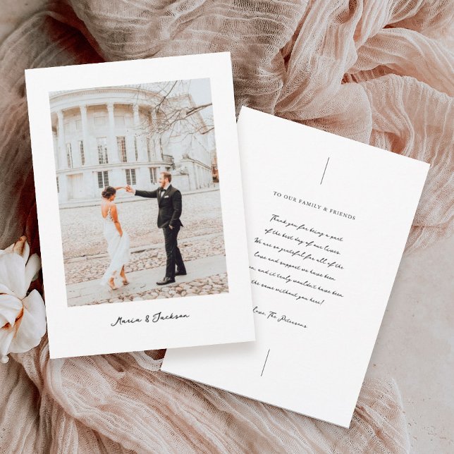 Carte De Remerciements Mariage de calligraphie moderne (Créateur téléchargé)