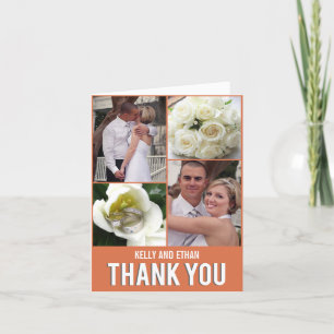 Carte de remerciements Mariage de collage chic