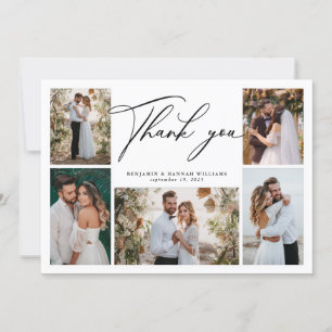 Carte De Remerciements Mariage de collection photo moderne