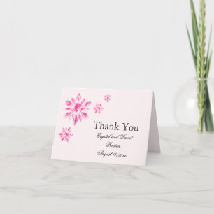 Carte de remerciements Mariage de Crystal (rose)