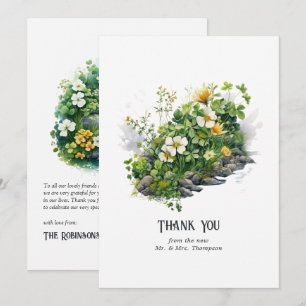Carte De Remerciements Mariage de destination en Irlande