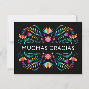 Carte De Remerciements Mariage de douche Fiesta Floral
