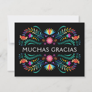 Carte De Remerciements Mariage de douche Fiesta Floral