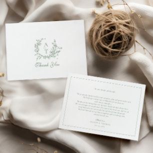 Carte de remerciements Mariage de Fleur sauvage de