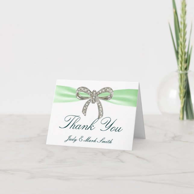 Carte de remerciements Mariage de la boîte de diam (Devant)