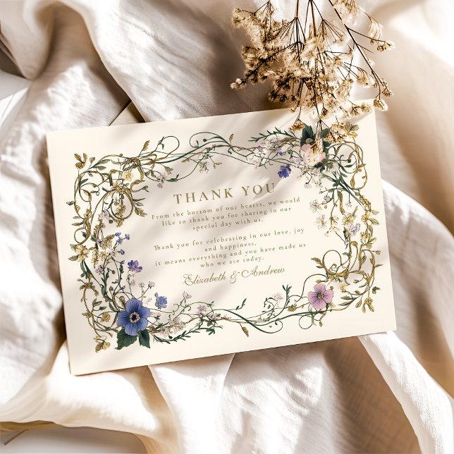 Carte De Remerciements Mariage de la Ferme de Woodland (Créateur téléchargé)