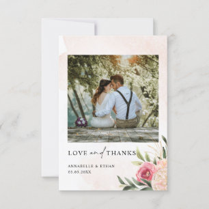 Carte de remerciements Mariage de la fleur de pivo