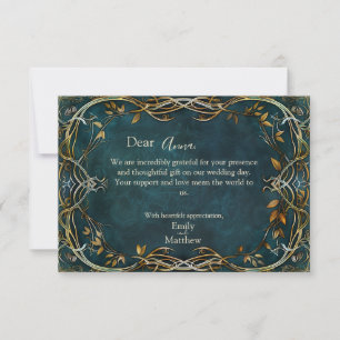 Carte De Remerciements Mariage de la Majesté de la Terre du milieu