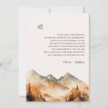 Mariage de la montagne Fall avec photo