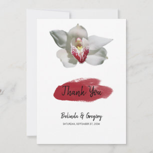 Carte de remerciements Mariage de l'orchidée de Bo