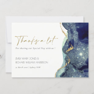Carte De Remerciements Mariage de Parties scintillant Abstrait d'encre li