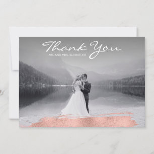 Carte de remerciements Mariage de pinceau Rose mod
