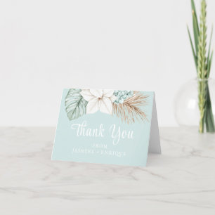 Carte De Remerciements Mariage de plage d'hiver