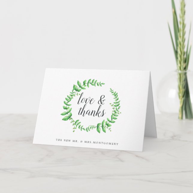 Carte de remerciements Mariage de remplissage aqua (Devant)