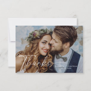 Carte de remerciements Mariage de script