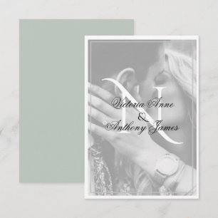 Carte de remerciements Mariage de script photo Mon