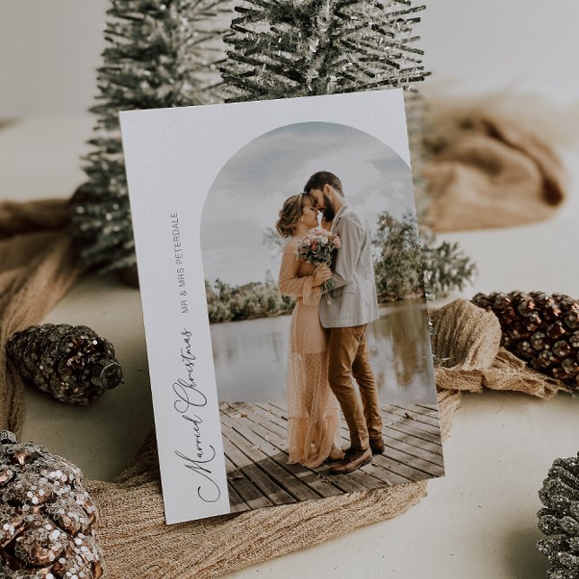 Carte De Remerciements mariage de vacances en arche de script simple fair (Créateur téléchargé)