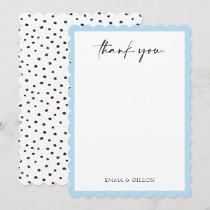 Carte de remerciements Mariage des Couples Bleus M