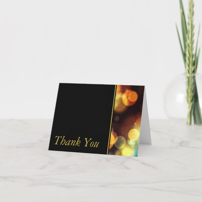 Carte De Remerciements Mariage des feux de Bokeh Twilight (Devant)