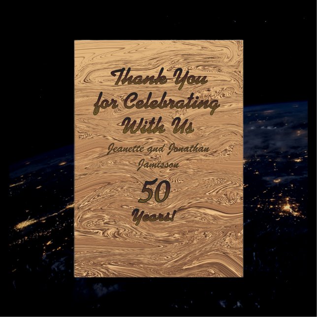 Carte De Remerciements Mariage d'Or 50e Anniversaire Remerciements Person (Créateur téléchargé)