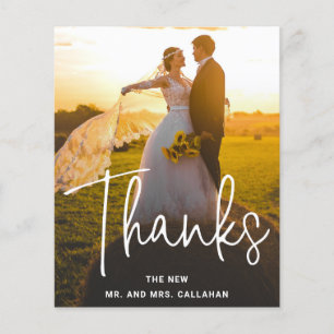 Carte de remerciements Mariage du budget photo mod