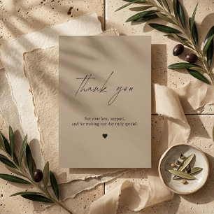 Carte De Remerciements Mariage Élégant Neutre