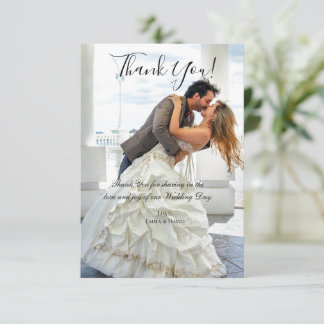Carte de remerciements Mariage en couple