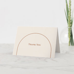Carte de remerciements Mariage en ivoire simple Bo